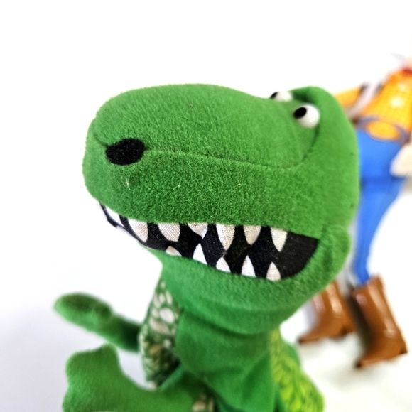 VINTAGE Toy Story Hand Puppet Pals Set REX BUZZ WOODY BURGER KING PIXAR 1995 - Picture 4 of 6